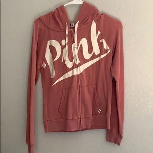 vs pink full zip sweatshirt